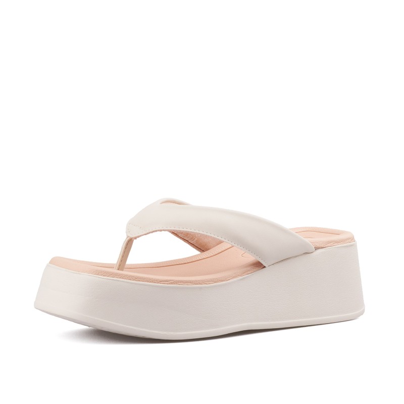 Plataforma para mujer estilo bloque Beira Rio 0228530-100BLANCO