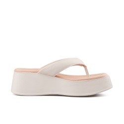 Plataforma para mujer estilo bloque Beira Rio 0228530-100BLANCO