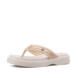 Sandalia playera para mujer Beira Rio 0228537-102CREMA