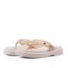 Sandalia playera para mujer Beira Rio 0228537-102CREMA