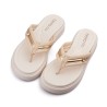 Sandalia playera para mujer Beira Rio 0228537-102CREMA