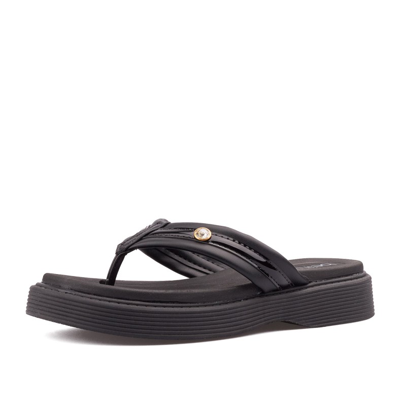 Sandalia playera para mujer Beira Rio 0228537-102NEGRO