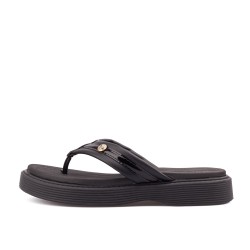 Sandalia playera para mujer Beira Rio 0228537-102NEGRO