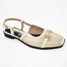 Price Shoes Baletas tipo slingback para mujer 182BE916CHAMPANA