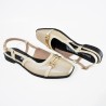Price Shoes Baletas tipo slingback para mujer 182BE916CHAMPANA