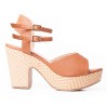 Price Shoes Sandalias Tacon cubano mujer 182CE828MIEL