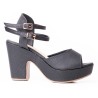 Price Shoes Sandalias Tacon cubano mujer 182CE828NEGRO