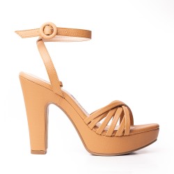 Price Shoes Sandalia Tacón para Mujer 182FL858AMARETTO