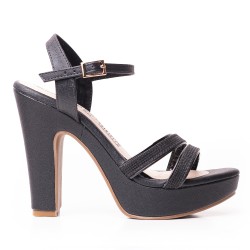 Price Shoes Sandalia Tacón para Mujer 182FL872NEGRO