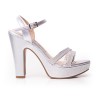 Price Shoes Sandalia Tacón para Mujer 182FL872PLATA