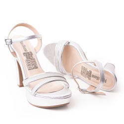 Price Shoes Sandalia Tacón para Mujer 182FL872PLATA