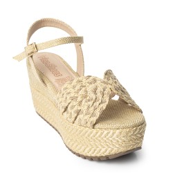 Price Shoes Sandalias Con Plataforma Mujer 192A-107NATURAL