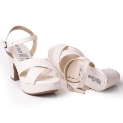 Price Shoes Sandalia Tacon para Mujer 462JC011TALCO