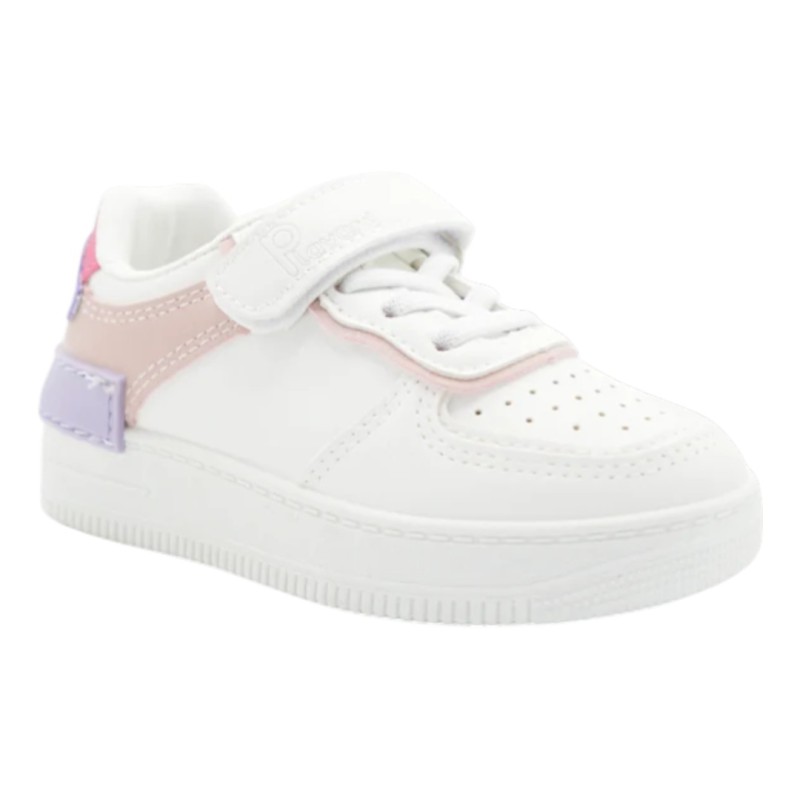 PriceShoes tenis de moda con velcro infantiles para niñas 624AB52ROSADO