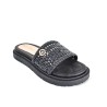 Price Shoes Sandalias Slide Tejida Mujer 282F-101LVNEGRO