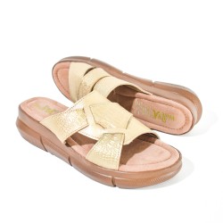 Price Shoes Sandalias Confort Cruzada Mujer 752SK14CHAMPANA