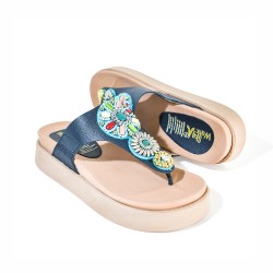 Price Shoes Sandalias Confort Bordada Mujer 752SK11AZUL