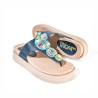 Price Shoes Sandalias Confort Bordada Mujer 752SK11AZUL
