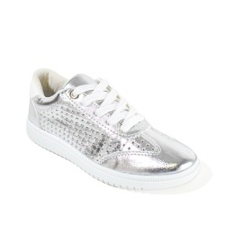 Price Shoes Tenis Urbanos Brillo Mujer 582408PLATA