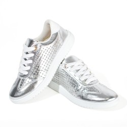 Price Shoes Tenis Urbanos Brillo Mujer 582408PLATA