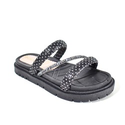 Price Shoes Sandalias Slide Brillo Mujer 282LV213NEGRO