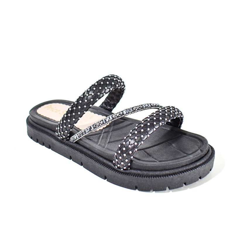 Price Shoes Sandalias Slide Brillo Mujer 282LV213NEGRO