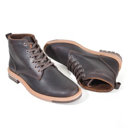 Price Shoes Botas Cordon Casual Cuero Hombre 66311150CAFE