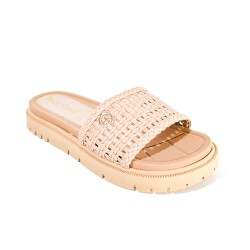 Price Shoes Sandalias Slide Tejida Mujer 282F-101LVARENA