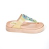 Price Shoes Sandalias Confort Bordada Mujer 752SK11CHAMPANA