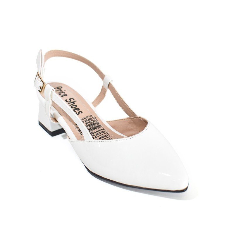 Priceshoes Zapatos Ejecutivo puntudo en Charol para Mujer 9721215TALCO