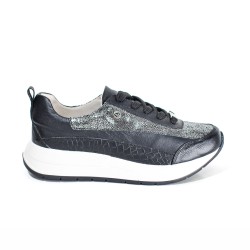 Sky Walk zapato casual en cuero para mujer 512ESKY202NEGRO