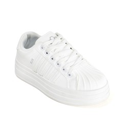 Price Shoes Tenis Urbanos Plataforma Mujer 722SM04BLANCO