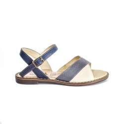Price Shoes Sandalias Plana Bicolor Mujer 432938AZUL