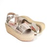 Plataformas Altas en Yute de Capellada en Cuero 682YN-05BRONCE