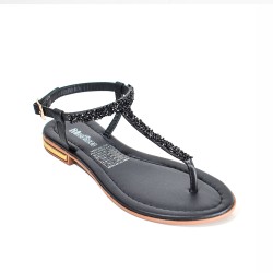 Price Shoes Sandalias Thong Brillo Mujer 482SAMARANEGRO