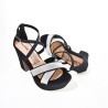 Price Shoes Tacones Plataforma Brillo Mujer 182CE380NEGRO