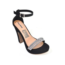 Price Shoes Tacones Plataforma Strass Mujer 182FL391NEGRO