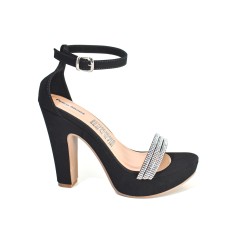 Price Shoes Tacones Plataforma Strass Mujer 182FL391NEGRO