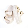 Price Shoes Sandalias Doble Hebilla Mujer 922SM217BEIGE