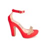 Price Shoes Tacones Plataforma Strass Mujer 182FL391ROJO