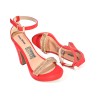 Price Shoes Tacones Plataforma Strass Mujer 182FL391ROJO