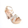 Price Shoes Tacones Plataforma Brillo Mujer 182CE380AVELLANA