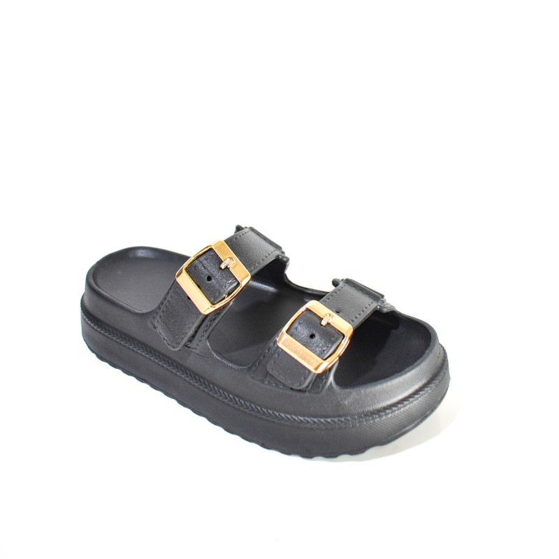 Price Shoes Sandalias Doble Hebilla Mujer 922SM217NEGRO