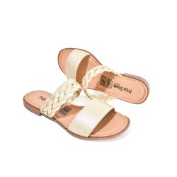 Price Shoes Sandalias Planas Trenza Mujer 692502CHAMPANA