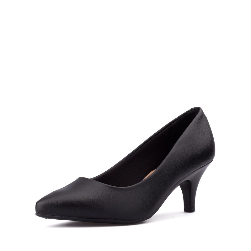 Price Shoes Tacon Puntudo para Mujer 0224076-1350-1NEGRO