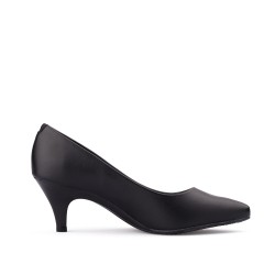 Price Shoes Tacon Puntudo para Mujer 0224076-1350-1NEGRO