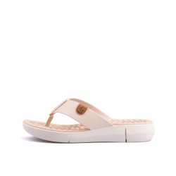 Price Shoes Sandalia Playera para Mujer 0227142-106-1CREMA