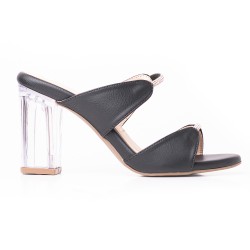 Priceshoes Sandalia Tacon Cristal 952L-19NEGRO