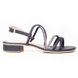Priceshoes Sandalias Planas para mujer 902M131NEGRO