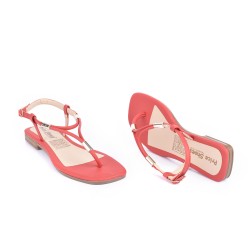 Price Shoes Sandalia Plana Para Mujer 642SP-66ROJO